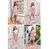 Ekouaer Rompers for Women Summer Shorts Loose Jumpsuit Waffle Casual 2026 Beach Outfits Vacation Clothes(Pink)