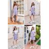 Ekouaer Rompers for Women Summer Shorts Loose Jumpsuit Waffle Casual 2026 Beach Outfits Vacation Clothes(Purple)