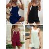 Ekouaer Summer Rompers for Women Floral Beach Sleeveless Shorts Overalls Boho Outfits 2026 Jumpsuit With Pockets(Army Green)