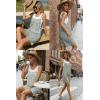Ekouaer Summer Rompers for Women Floral Beach Sleeveless Shorts Overalls Boho Outfits 2026 Jumpsuit With Pockets(A-white Floral Print)