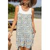 Ekouaer Summer Rompers for Women Floral Beach Sleeveless Shorts Overalls Boho Outfits 2026 Jumpsuit With Pockets(A-white Floral Print)