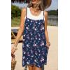 Ekouaer Summer Rompers for Women Floral Beach Sleeveless Shorts Overalls Boho Outfits 2026 Jumpsuit With Pockets(Black Floral Print)