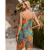 Ekouaer Summer Rompers for Women Floral Beach Sleeveless Shorts Overalls Boho Outfits 2026 Jumpsuit With Pockets(Leaves Floral)