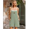Ekouaer Summer Rompers for Women Floral Beach Sleeveless Shorts Overalls Boho Outfits 2026 Jumpsuit With Pockets(Light Green)
