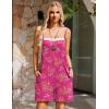 Ekouaer Summer Rompers for Women Floral Beach Sleeveless Shorts Overalls Boho Outfits 2026 Jumpsuit With Pockets(Red Floral Print)