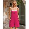 Ekouaer Summer Rompers for Women Floral Beach Sleeveless Shorts Overalls Boho Outfits 2026 Jumpsuit With Pockets(Rose)