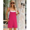 Ekouaer Summer Rompers for Women Floral Beach Sleeveless Shorts Overalls Boho Outfits 2026 Jumpsuit With Pockets(Rose)