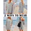 Ekouaer Summer Rompers for Women Short Sleeve Oversized T-shirt Romper Reversible Baggy Jumpsuit Outfits with Pockets(Floral White)