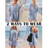 Ekouaer Summer Rompers for Women Short Sleeve Oversized T-shirt Romper Reversible Baggy Jumpsuit Outfits with Pockets(Tie Dye Blue)