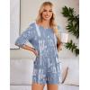 Ekouaer Summer Rompers for Women Short Sleeve Oversized T-shirt Romper Reversible Baggy Jumpsuit Outfits with Pockets(Tie Dye Blue)