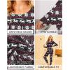 Ekouaer Thermal Underwear for Women Long Johns Sets Base Layer Lightweight 2 Pieces Pajams Set(Black Deer)