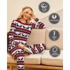 Ekouaer Thermal Underwear for Women Long Johns Sets Base Layer Lightweight 2 Pieces Pajams Set(Deer White)