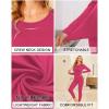 Ekouaer Thermal Underwear for Women Long Johns Sets Base Layer Lightweight 2 Pieces Pajams Set(Hot Pink)