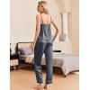 Ekouaer Women Silk Satin Pajamas Sleeveless Pjs Set 2 Piece Summer Loungewear Sleepwear with Pockets S-XXL(Dark Gray)