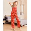Ekouaer Women Silk Satin Pajamas Sleeveless Pjs Set 2 Piece Summer Loungewear Sleepwear with Pockets S-XXL(Red Chirstmas)