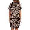 Ekouaer Women V Neck Button Down Nightgown(Pattern5_leopard)