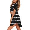 Ekouaer Women V Neck Button Down Nightgown(Pattern7_tie Dye Strips)