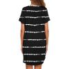 Ekouaer Women V Neck Button Down Nightgown(Pattern7_tie Dye Strips)