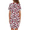 Ekouaer Women V Neck Button Down Nightgown(Pattern8_heart)
