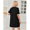 Ekouaer Women Zip Up Robe Lightweight Housecoats with Pockets Knee Length Short Bathrobes Soft Nightgown S-3XL(Black)