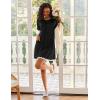 Ekouaer Women Zip Up Robe Lightweight Housecoats with Pockets Knee Length Short Bathrobes Soft Nightgown S-3XL(Black)
