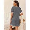 Ekouaer Women Zip Up Robe Lightweight Housecoats with Pockets Knee Length Short Bathrobes Soft Nightgown S-3XL(Dark Gray)