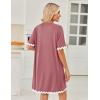 Ekouaer Women Zip Up Robe Lightweight Housecoats with Pockets Knee Length Short Bathrobes Soft Nightgown S-3XL(Gray Purple)