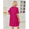 Ekouaer Women Zip Up Robe Lightweight Housecoats with Pockets Knee Length Short Bathrobes Soft Nightgown S-3XL(Hot Pink)