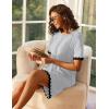 Ekouaer Women Zip Up Robe Lightweight Housecoats with Pockets Knee Length Short Bathrobes Soft Nightgown S-3XL(Light Gray)