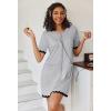 Ekouaer Women Zip Up Robe Lightweight Housecoats with Pockets Knee Length Short Bathrobes Soft Nightgown S-3XL(Light Gray)