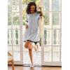 Ekouaer Women Zip Up Robe Lightweight Housecoats with Pockets Knee Length Short Bathrobes Soft Nightgown S-3XL(Light Gray)