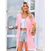 Ekouaer Women Zip Up Robe Lightweight Housecoats with Pockets Knee Length Short Bathrobes Soft Nightgown S-3XL(Pink)