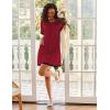 Ekouaer Women Zip Up Robe Lightweight Housecoats with Pockets Knee Length Short Bathrobes Soft Nightgown S-3XL(Red)