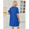 Ekouaer Women Zip Up Robe Lightweight Housecoats with Pockets Knee Length Short Bathrobes Soft Nightgown S-3XL(Sky Blue)