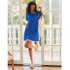 Ekouaer Women Zip Up Robe Lightweight Housecoats with Pockets Knee Length Short Bathrobes Soft Nightgown S-3XL(Sky Blue)
