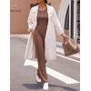 Ekouaer Women’s 3 Piece Lounge Set Pajama Long Sleeve Cardigan Sleeveless Top Pants Sweatsuit S-XXL(Brown)