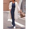 Ekouaer Women’s 3 Piece Lounge Set Pajama Long Sleeve Cardigan Sleeveless Top Pants Sweatsuit S-XXL(Navy)