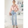 Ekouaer Women’s Classic Button Down Long Satin Silk Pajama Set(Pink)