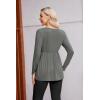 Ekouaer Women’s Maternity Shirts Long Sleeve Pregnancy Tops for Women V Neck Tunic Blouses Clothes(Dark Grey)