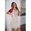 Ekouaer Womens Nightgown Short Sleeve Night Dress Printed Sleepwear Soft Sleep Shirt S-3XL(B-red)