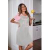 Ekouaer Womens Nightgown Short Sleeve Night Dress Printed Sleepwear Soft Sleep Shirt S-3XL(Pink Print)