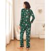 Ekouaer Womens Pajama Sets 2 Piece Sleepwear Soft Pajamas Long Sleeve Pjs Comfy Loungewear S-XXL(Christmas Green Santa)