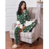 Ekouaer Womens Pajama Sets 2 Piece Sleepwear Soft Pajamas Long Sleeve Pjs Comfy Loungewear S-XXL(Christmas Green Santa)