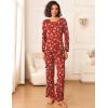 Ekouaer Womens Pajama Sets 2 Piece Sleepwear Soft Pajamas Long Sleeve Pjs Comfy Loungewear S-XXL(Christmas Red Snowman)