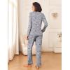 Ekouaer Womens Pajama Sets 2 Piece Sleepwear Soft Pajamas Long Sleeve Pjs Comfy Loungewear S-XXL(Grey Coffee)