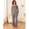 Ekouaer Womens Pajama Sets 2 Piece Sleepwear Soft Pajamas Long Sleeve Pjs Comfy Loungewear S-XXL(Leopard)