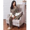 Ekouaer Womens Pajama Sets 2 Piece Sleepwear Soft Pajamas Long Sleeve Pjs Comfy Loungewear S-XXL(Leopard)