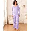 Ekouaer Womens Pajama Sets 2 Piece Sleepwear Soft Pajamas Long Sleeve Pjs Comfy Loungewear S-XXL(Lilac Dots)