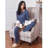 Ekouaer Womens Pajama Sets 2 Piece Sleepwear Soft Pajamas Long Sleeve Pjs Comfy Loungewear S-XXL(Navy Dots)