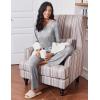 Ekouaer Womens Pajama Sets 2 Piece Sleepwear Soft Pajamas Long Sleeve Pjs Comfy Loungewear S-XXL(Pink Star)